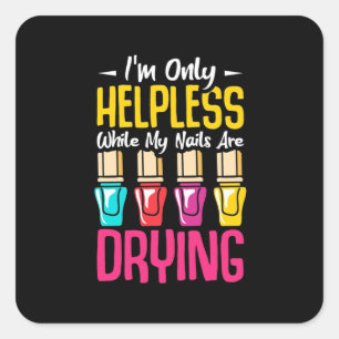 Sticker Carré Mes ongles pleurent
