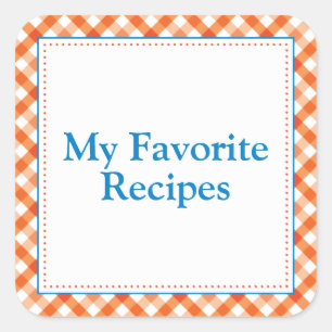 Sticker Carré Mes recettes préférées