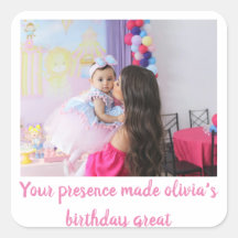 Message de remerciement unique pour bébé photo d'a