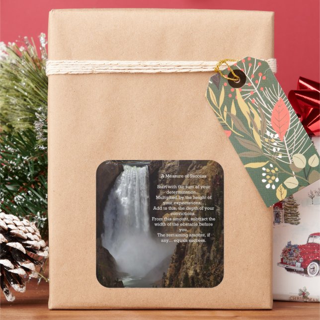 Sticker Carré Mesure du succès Inspirationnel (vacances)