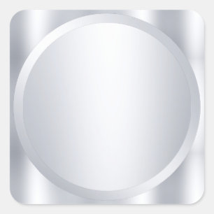 Sticker Carré Métallurgique look personnalisé blanc Modèle moder