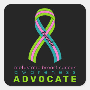 Sticker Carré Metastatic Breast Cancer Advocate White