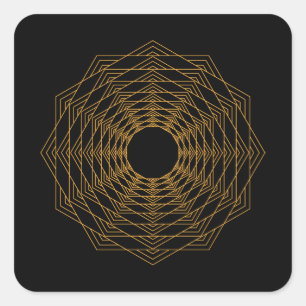 Sticker Carré MÉTATRONS CUBE GÉOMÉTRIE SACRÉE Cadeau Mandala