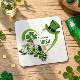 Sticker Carré Mettez votre Irlandais en avant ! 3"