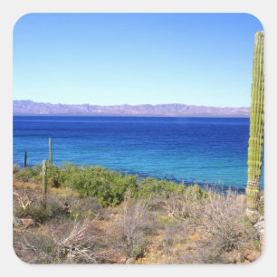 Sticker Carré Mexique, Basse Californie Sur, Mulege, Bahia 2
