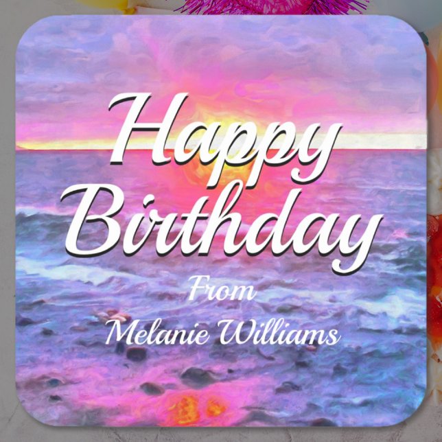 Sticker Carré Mexique dimanche Anniversaire 0909 (Créateur téléchargé)