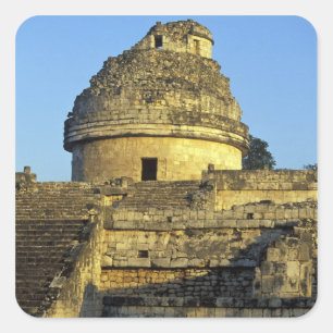Sticker Carré Mexique, Yucatan. Caracol : astronomique