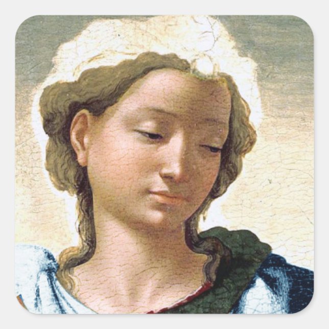 Sticker Carré Michelangelo Madonna et Noël de l'enfant (Devant)