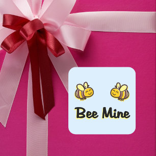 Sticker Carré Mieux Mieux Mieux Mieux Abeilles Bumble Rétro Coul