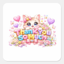Mignon Kawaii Merci Beaucoup Nom de Chat Rose Past