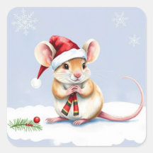 Mignonne Petite Souris de vacances Noël