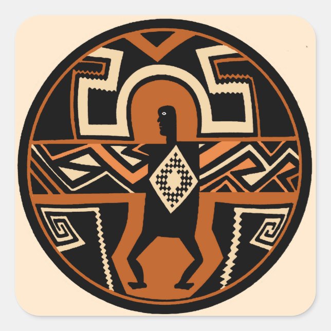 Sticker Carré Mimbres Warrior (Devant)