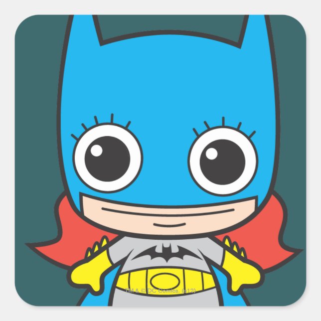 Sticker Carré Mini Batgirl (Devant)