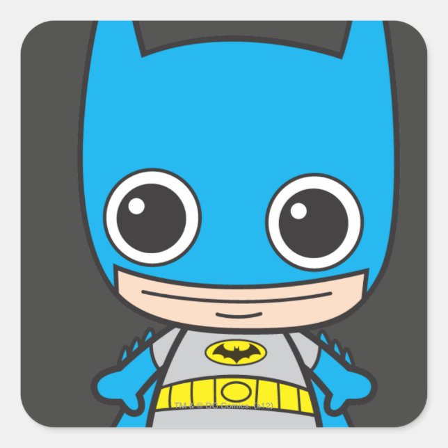 Sticker Carré Mini Batman (Devant)
