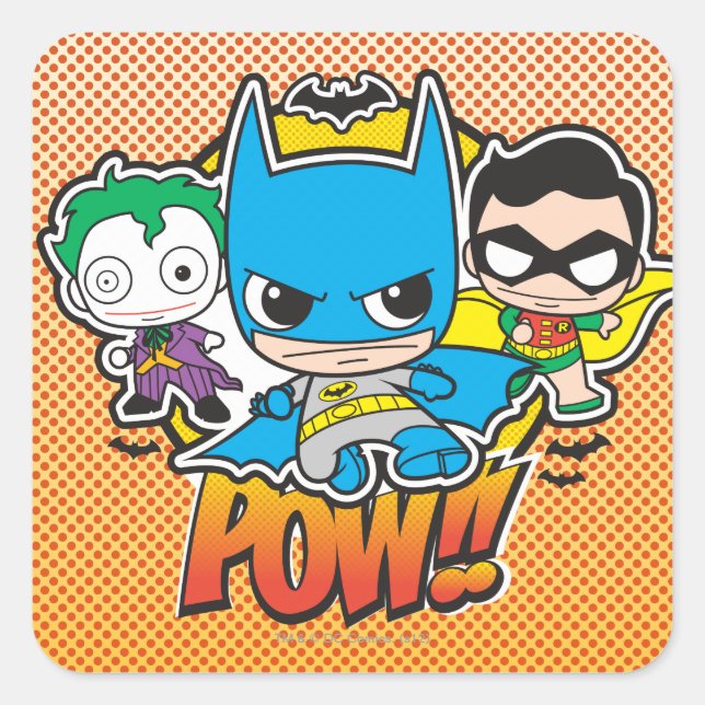 Sticker Carré Mini Pow (Devant)