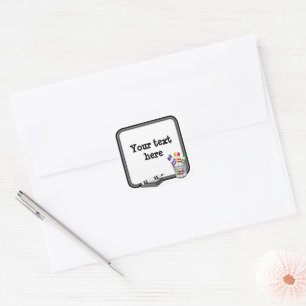 Sticker Carré Mini-tableau blanc Peel and Stick