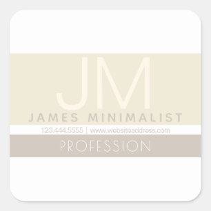 Sticker Carré Minimaliste Moderne Tons Terre Taupe
