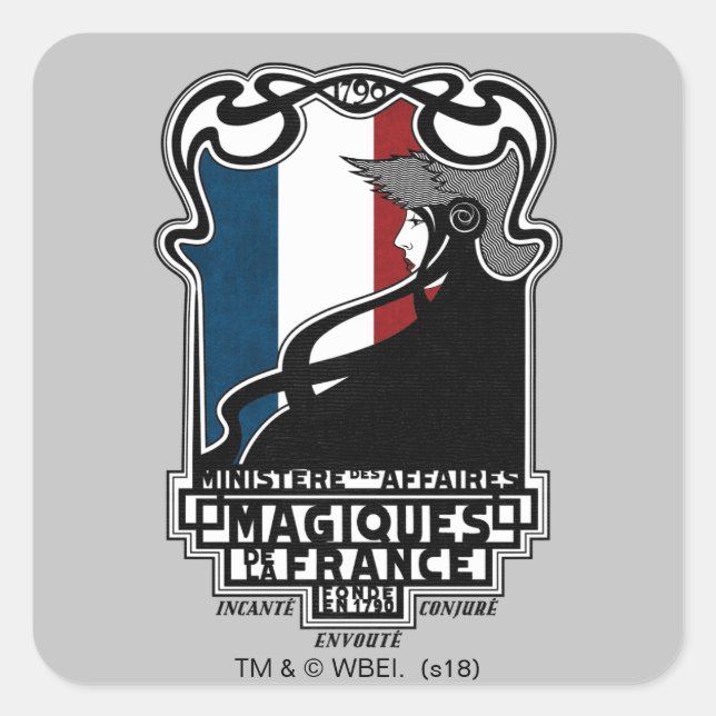Sticker Carré Ministère des affaires Magiques de la France (Devant)