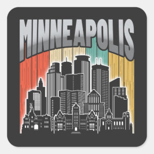 Sticker Carré Minneapolis Minnesota