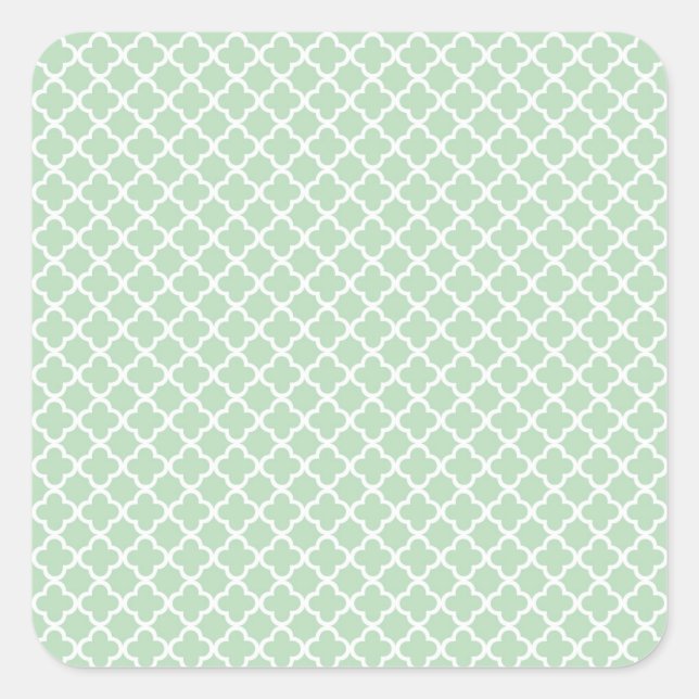 Sticker Carré Mint Quatrefoil (Devant)