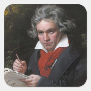 Sticker Carré Missa Solemnis : Ludwig Beethoven Musique classiqu
