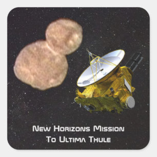 Sticker Carré Mission Nouveaux Horizons À Ultima Thule