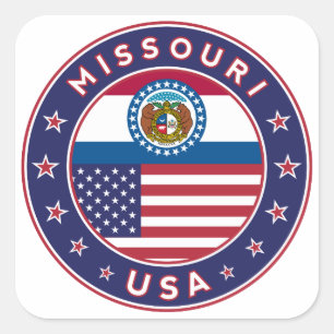 Sticker Carré Missouri, Missouri téléphone case, Missouri autoco