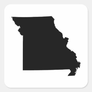 Sticker Carré Missouri noir et blanc