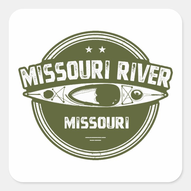 Sticker Carré Missouri River Missouri (Devant)