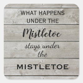 Sticker Carré Mistletoe Holiday