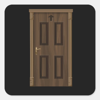 Sticker Carré Mobilier brillant porte couleur de la porte de cou