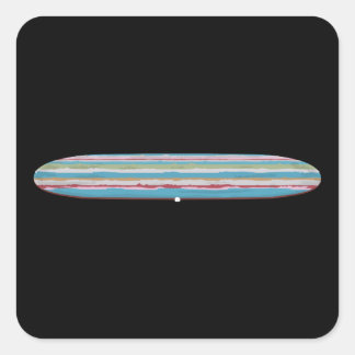 Sticker Carré Mobilier rayé tapis bleu rayé