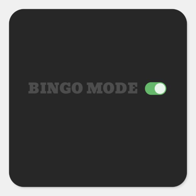 Sticker Carré Mode Bingo amusant (Devant)