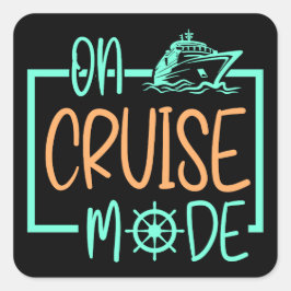 Sticker Carré Mode Croisière Bateau De Croisière Sur Les Voyages