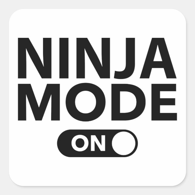Sticker Carré Mode Ninja activé (Devant)