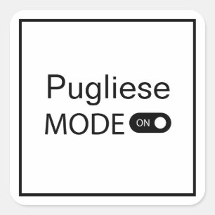 Sticker Carré Mode Pugliese sur un drôle de danseur de tango Tan