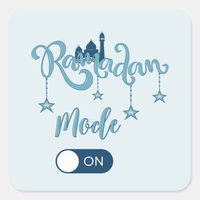 STICKER CARRÉ MODE RAMADAN SUR LE COUSSIN (Devant)