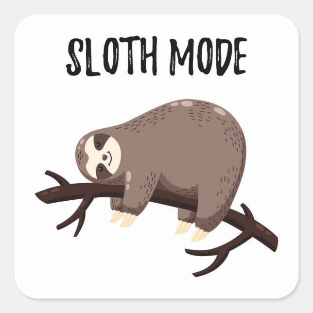 Sticker Carré Mode Sloth (Devant)
