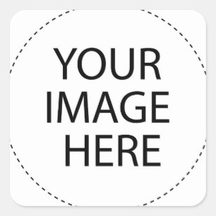 Sticker Carré Modèle Blank .. Ajouter votre texte image ici