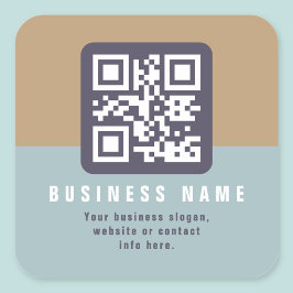 Sticker Carré Modèle de code QR moderne modifiable | Couleurs co