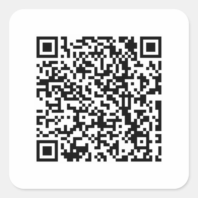Sticker Carré Modèle de code QR personnalisé (Devant)