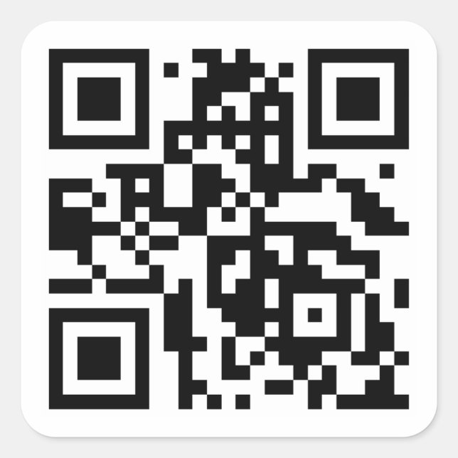 Sticker Carré Modèle de code QR personnalisé (Devant)