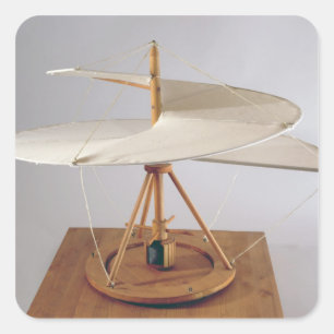 Sticker Carré Modèle de reconstruction du design de da Vinci