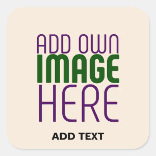 STICKER CARRÉ MODÈLE DE TEXTE D'IMAGE NATURELLE SIMPLE ET MODERN