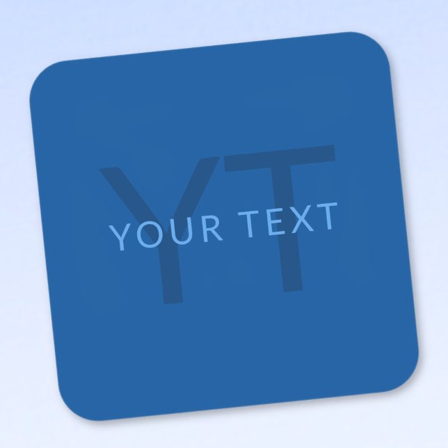 Sticker Carré Modèle de texte modifiable pour le nom monographiq (Créateur téléchargé)