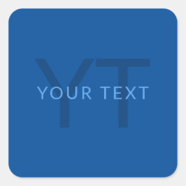 Sticker Carré Modèle de texte modifiable pour le nom monographiq