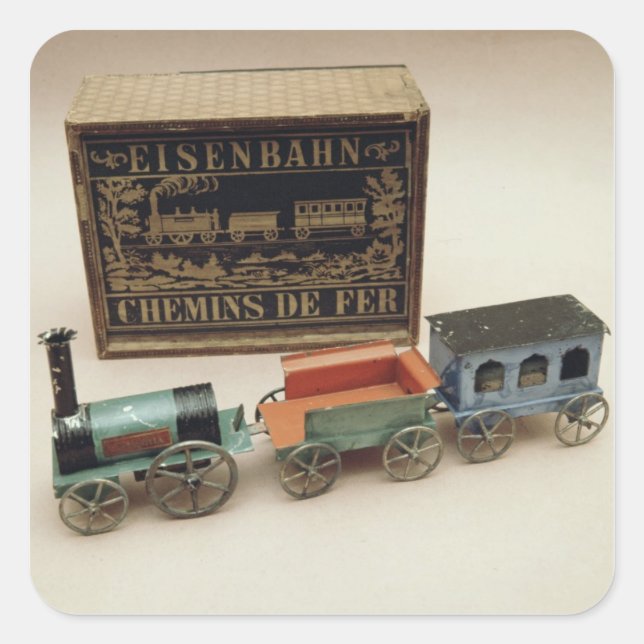 Sticker Carré Modèle ferroviaire, c.1870 (Devant)
