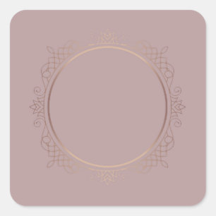 Sticker Carré Modèle Gold Rose tendance personnalisé