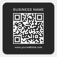 Modèle moderne Custom Business QR Code noir