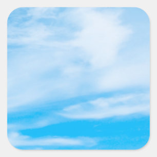 Sticker Carré Modèle Moderne de Nuages de Ciel Bleu Élégant